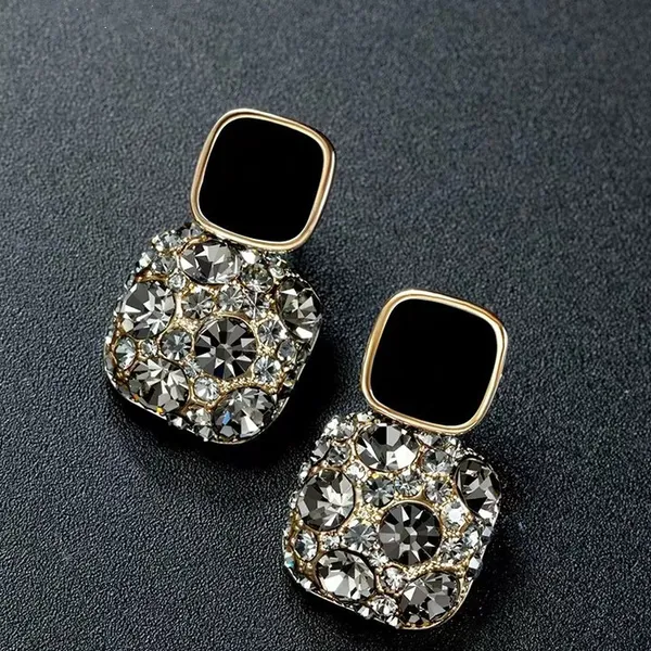 White_Shade_Fashionable_Stylish_Square_shape_White_zircon_studded_Korean__earring_for_Girls_&_Women,_Korean_Jewellery