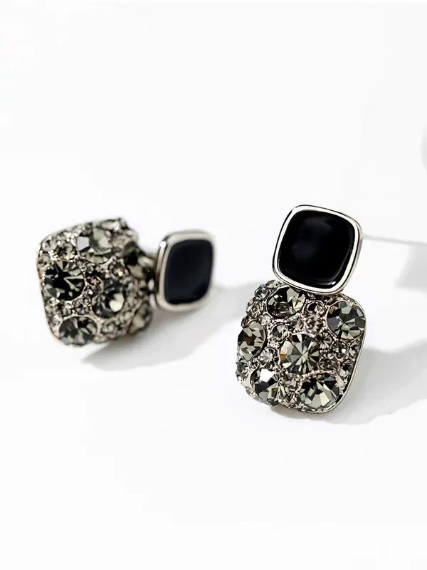 White_Shade_Fashionable_Stylish_Square_shape_White_zircon_studded_Korean__earring_for_Girls_&_Women,_Korean_Jewellery