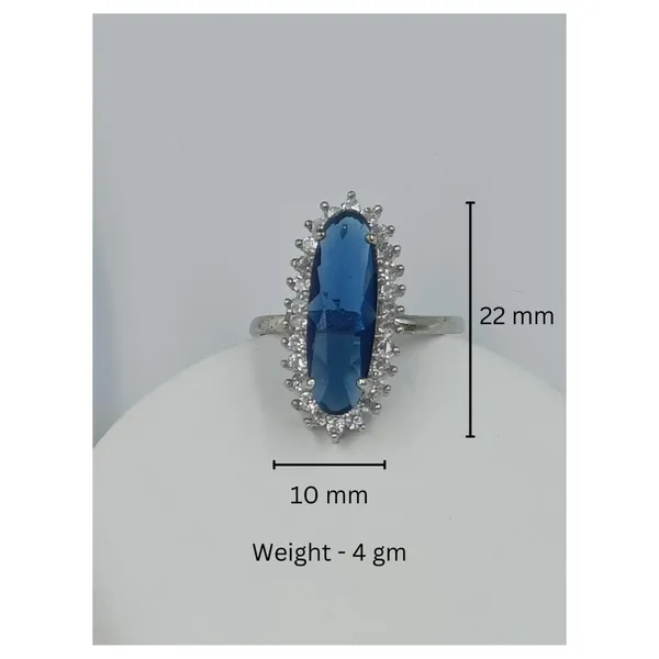 Blue_Sapphire_American_Diamond_Ring_for_Women_&_Girls_|_Traditional_Elegant_Design

