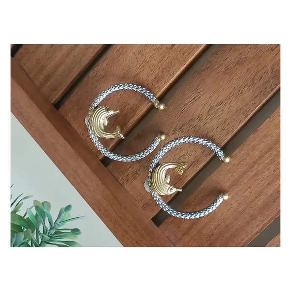 Dual_Tone_Tribal_Design_Fish_motif_Hoop_style_German_Silver_Earring_for_Girls_&_Women