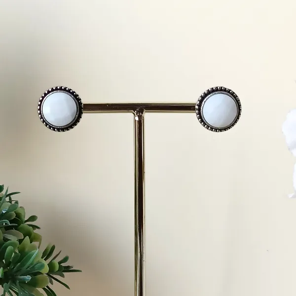 Circular_Design_White_colour_Silver_Look_Alike_Oxidized_Stud_for_Girls_&_Women,_Stylish,_Fashionable_Earring