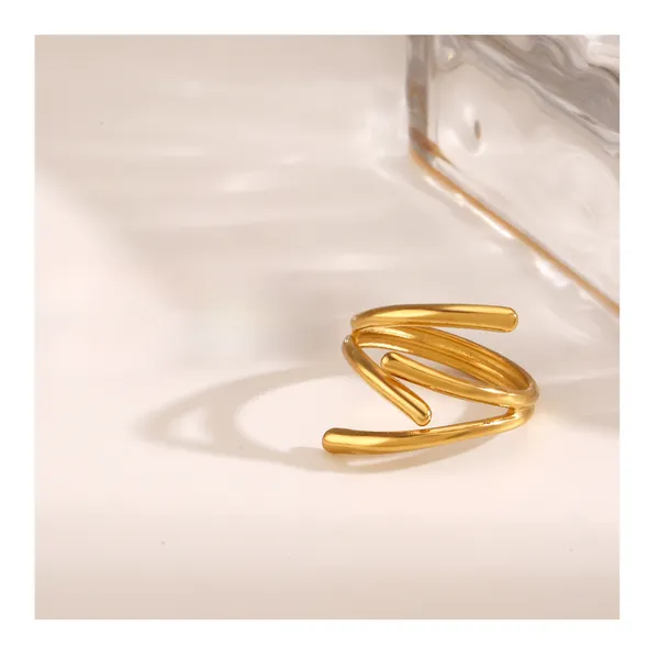 Irregular_Loop_Design_Ring_for_Women_&_Girls_|_Adjustable_Stainless_Steel_Western_Jewelry

