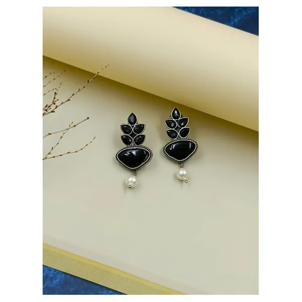 Black_colour_Feather_style_Oxidized_stud_for_Women_&_Girl,_Stylish_Fashionable_Trendy_Earring