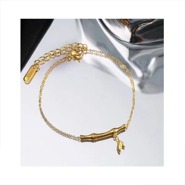 Anti_Tarnish_Bamboo_Leaf_Design_titanium_steel_PVD_Gold_plated_Stainless_Steel_bracelet_Chain_Bracelet_For_Girls_&_Women