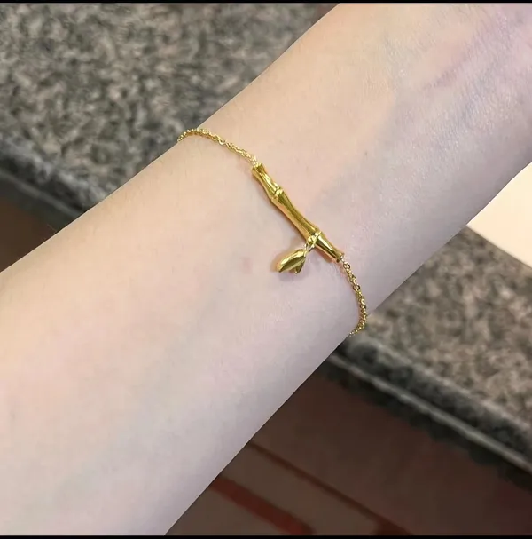 Anti_Tarnish_Bamboo_Leaf_Design_titanium_steel_PVD_Gold_plated_Stainless_Steel_bracelet_Chain_Bracelet_For_Girls_&_Women