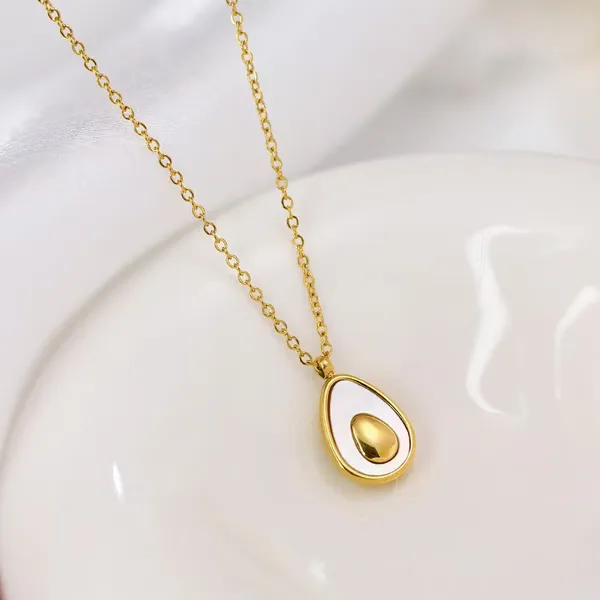 White_Avocado_Design_Stainless_Steel_Anti_Tarnish_Pendant_Chain_For_Women_&_Girl_As_A_Daily_Use_Jewellery
