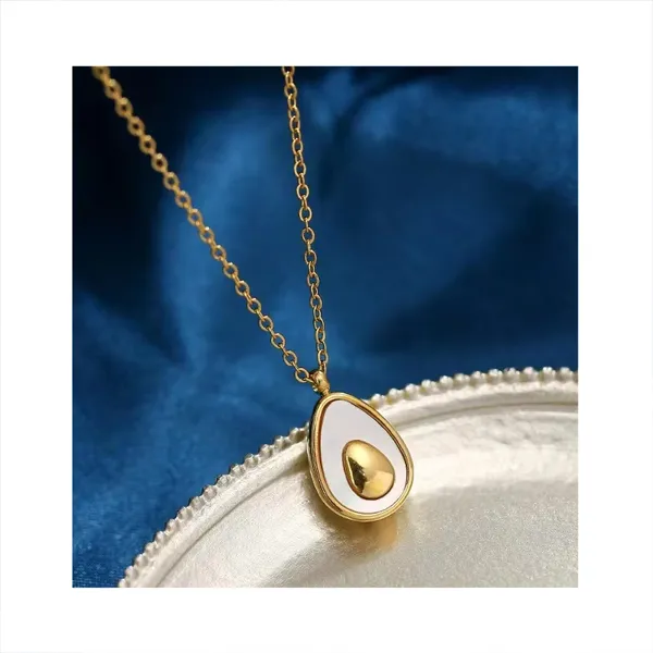 White_Avocado_Design_Stainless_Steel_Anti_Tarnish_Pendant_Chain_For_Women_&_Girl_As_A_Daily_Use_Jewellery