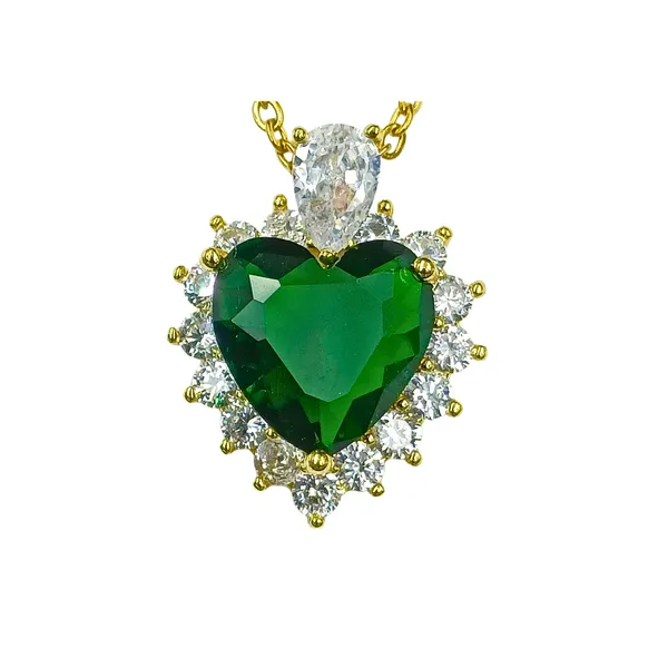 Heart_shape_High_Grade_Green_&_White_Zircon_Pendant_Chain_For_Girls_&_Women,_Fashionable_Stylish_western_jewellery