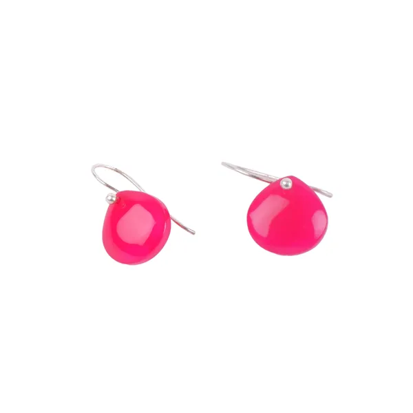 Stylish_Vibrant_Pink_Colour_Fuchsia_Chalcedony_Dangler_for_Girls_&_Women,_Natural_Stone_jewellery,_Gemstone_Jewellery