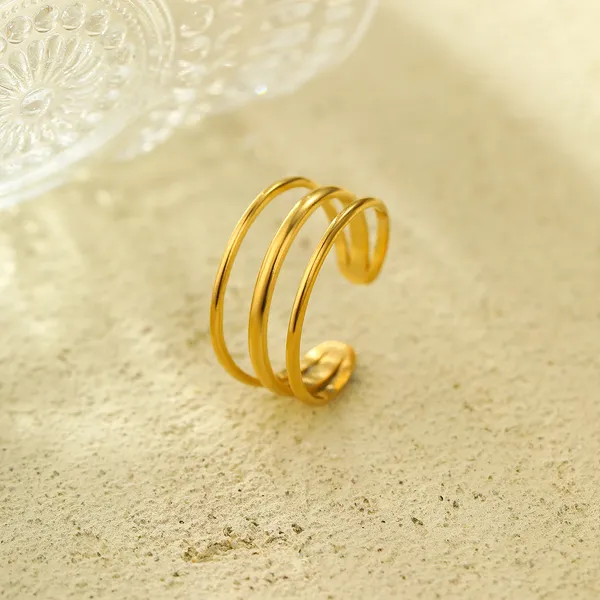 Three-Layer_Simple_Style_Ring_for_Women_&_Girls_|_Adjustable_Stainless_Steel_Western_Jewelry
