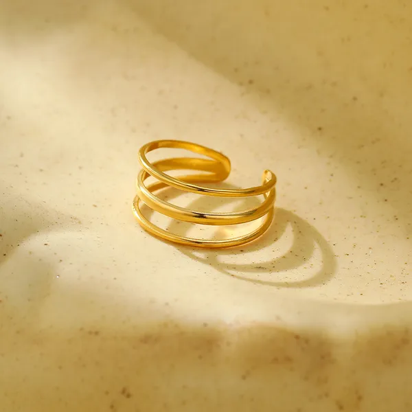 Three-Layer_Simple_Style_Ring_for_Women_&_Girls_|_Adjustable_Stainless_Steel_Western_Jewelry
