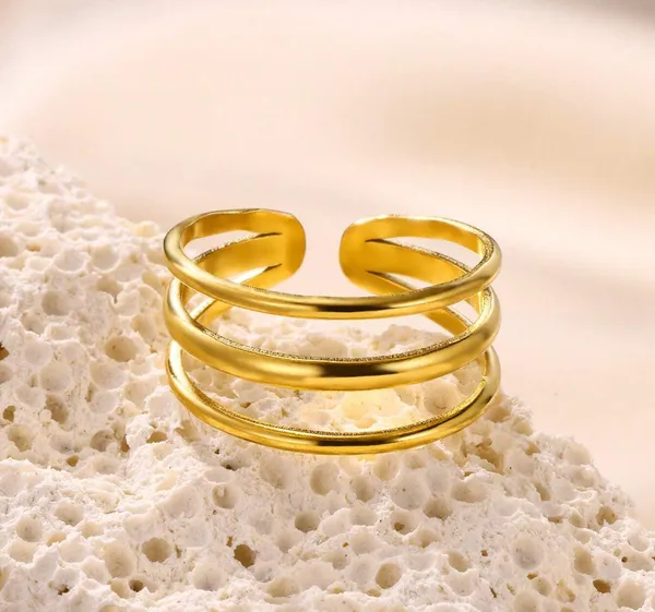 Three-Layer_Simple_Style_Ring_for_Women_&_Girls_|_Adjustable_Stainless_Steel_Western_Jewelry
