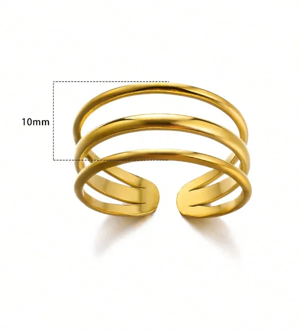 Three-Layer_Simple_Style_Ring_for_Women_&_Girls_|_Adjustable_Stainless_Steel_Western_Jewelry
