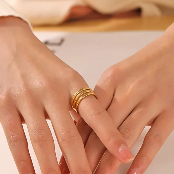Three-Layer_Simple_Style_Ring_for_Women_&_Girls_|_Adjustable_Stainless_Steel_Western_Jewelry
