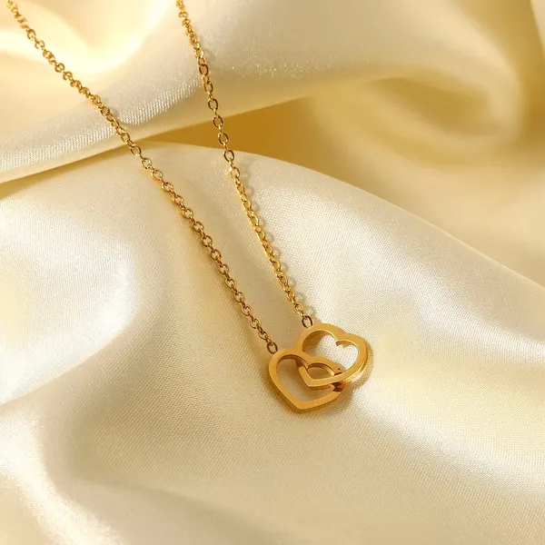 Double_Heart_Stainless_Steel_Necklace_–_Minimalist_Daily_Wear_for_Women_&_Girls
