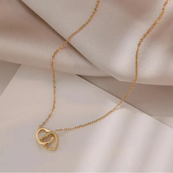 Double_Heart_Stainless_Steel_Necklace_–_Minimalist_Daily_Wear_for_Women_&_Girls