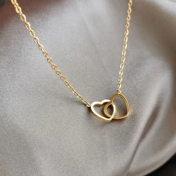 Double_Heart_Stainless_Steel_Necklace_–_Minimalist_Daily_Wear_for_Women_&_Girls