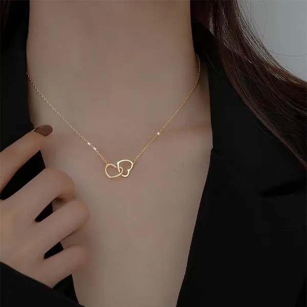 Double_Heart_Stainless_Steel_Necklace_–_Minimalist_Daily_Wear_for_Women_&_Girls