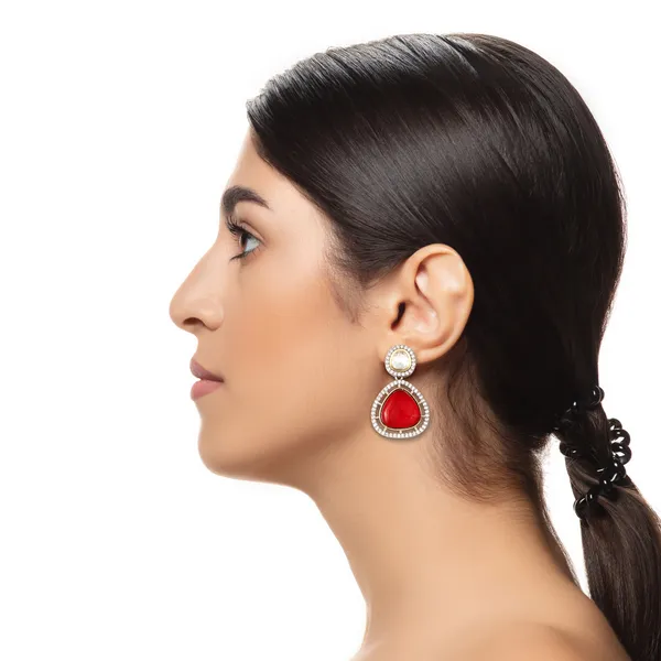 Red_Colour_Traditional_Kundan_Dangler_Earring_For_Women_&_Girls_|_Stylish_&_Fashionable_Earing