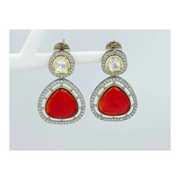 Red_Colour_Traditional_Kundan_Dangler_Earring_For_Women_&_Girls_|_Stylish_&_Fashionable_Earing