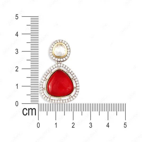 Red_Colour_Traditional_Kundan_Dangler_Earring_For_Women_&_Girls_|_Stylish_&_Fashionable_Earing