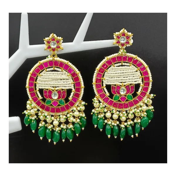 Circular_Shape_Lotus_design_Paachi_Kundan_Earring_for_Women_&_Girls,_Traditional_Jewellery,_Festive_Jewellery