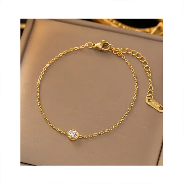 Anti_Tarnish_Simple_zircon_stainless_steel_Bracelet_For_Girls_&_Women,_Stylish_Daily_wear,_Office_wear,_Party_Wear_Bracelet