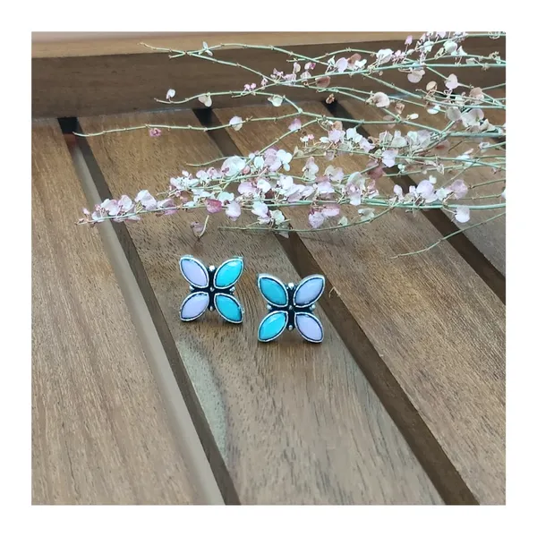 Simple_Floral_Petals_Design_Pink_&_Blue_Oxidised_Stud_for_women_&_girls,_Stylish_Fashionable_Earring