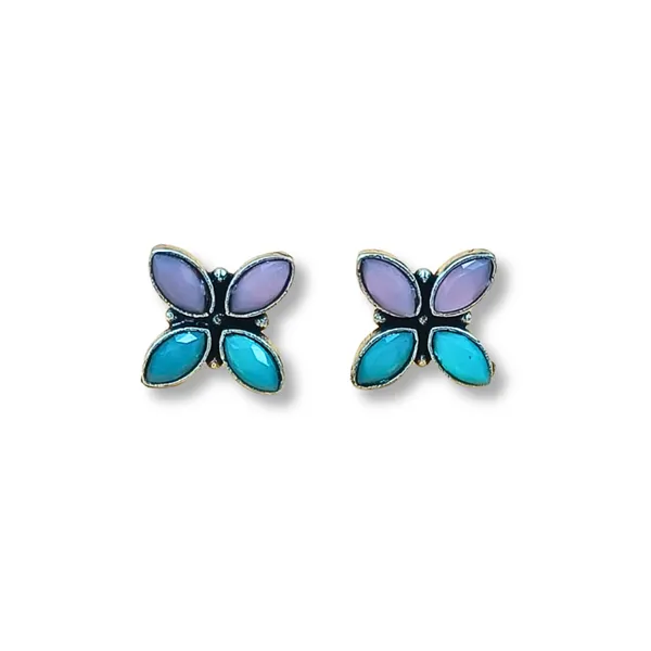 Simple_Floral_Petals_Design_Pink_&_Blue_Oxidised_Stud_for_women_&_girls,_Stylish_Fashionable_Earring