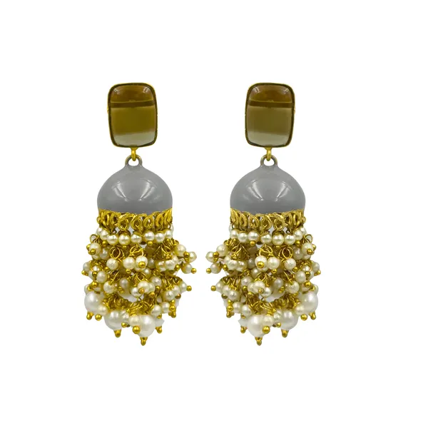Hand_Made_Pearl_drop_Grey_Enamel_Paint_Meeanakari_Jhumki_for_Girls_&_Women,_Stylish_Traditional_Jewellery