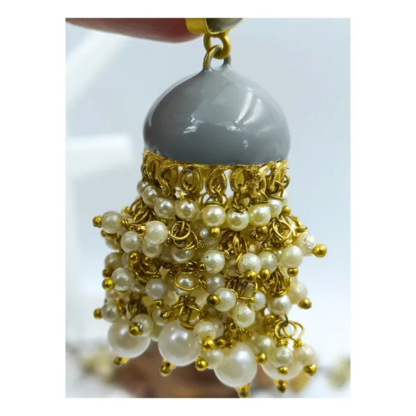 Hand_Made_Pearl_drop_Grey_Enamel_Paint_Meeanakari_Jhumki_for_Girls_&_Women,_Stylish_Traditional_Jewellery
