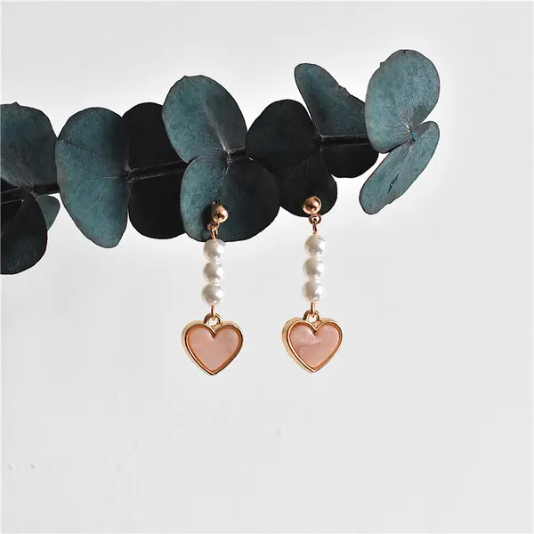 Long_Pearl_drop_Pink_Colour_Heart_Shape_Earrings_for_women_&_Girls,_Premium_Quality_Western,_Korean_Jewellery