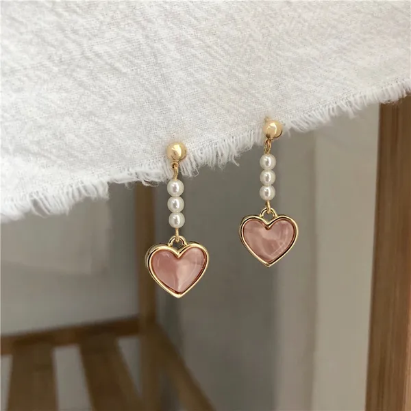 Long_Pearl_drop_Pink_Colour_Heart_Shape_Earrings_for_women_&_Girls,_Premium_Quality_Western,_Korean_Jewellery