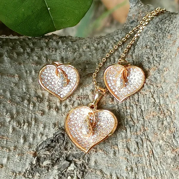 Rose_Gold_Rose_Gold_Heart_Shape__Cz_Pendant_Set_For_Women_&_Girls