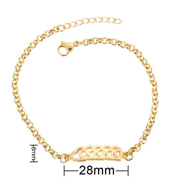 Inline_Five_Heart_Design_Stainless_Steel_Bracelet_for_Women_&_Girls,_Stylish_fashionable_western_Jewellery