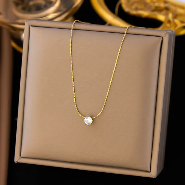White_Six_Claws_Zircon_Stainless_Steel_Anti-Tarnish_Pendant_Necklace_–_Stylish_Western_Jewelry_for_Women_&_Girls