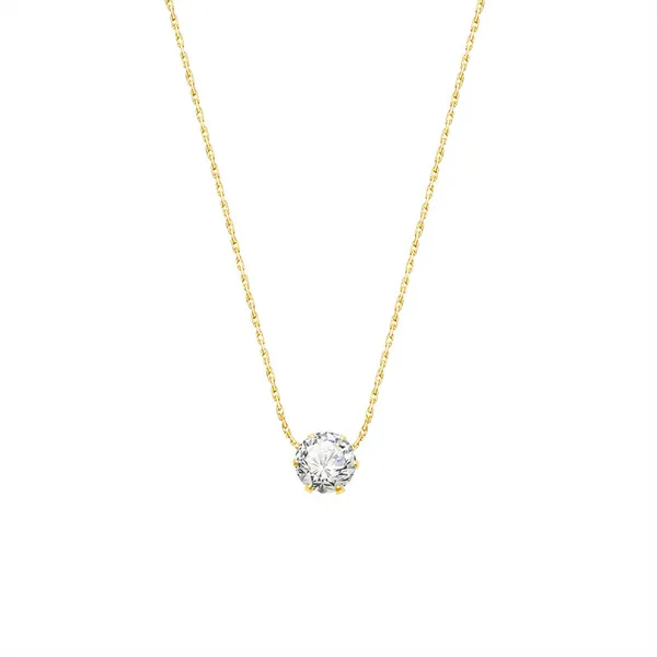 White_Six_Claws_Zircon_Stainless_Steel_Anti-Tarnish_Pendant_Necklace_–_Stylish_Western_Jewelry_for_Women_&_Girls