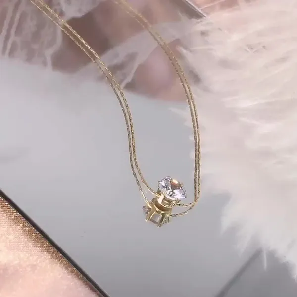 White_Six_Claws_Zircon_Stainless_Steel_Anti-Tarnish_Pendant_Necklace_–_Stylish_Western_Jewelry_for_Women_&_Girls