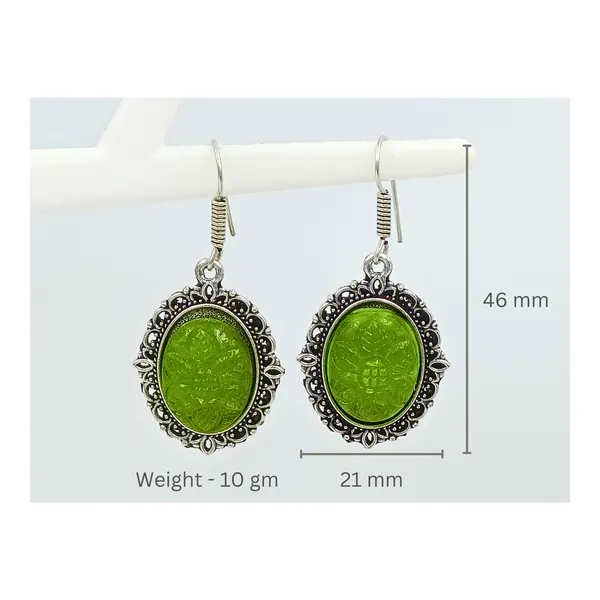 Vibrant_Lemon_Green_Oxidized_Dangler_for_Women_&_Girls