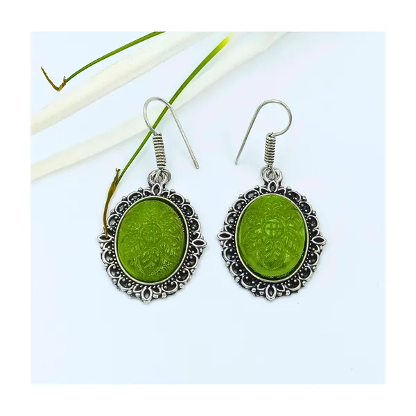 Vibrant_Lemon_Green_Oxidized_Dangler_for_Women_&_Girls