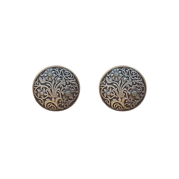 Beautiful_tribal_style_self_crafted_Floral_design_Silver_look_alike_oxidised_Stud_for_Women_&_girls