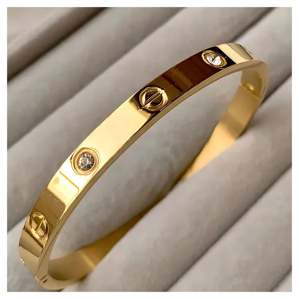 Luxury_Designer_Screw_&_Zircon_Studded_Stailess_Steel_Bracelet_For_Women_&_Girls