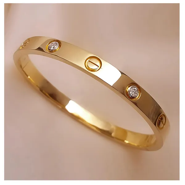 Luxury_Designer_Screw_&_Zircon_Studded_Stailess_Steel_Bracelet_For_Women_&_Girls