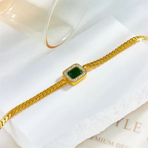 Square_Green_&_White_Zircon_Titanium_Steel_Bracelet_–_Stylish_Jewelry_for_Women_&_Girls