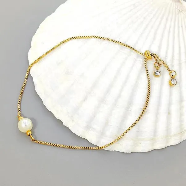 Anti_Tarnish_gold_draw_pearl_zircon_Stainless_Steel_bracelet_For_Girls_&_Women,_Stylish_Western_wear