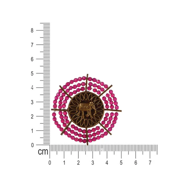 Circular_Design_Pink_Beeded_Gold_tone_Studs_for_Women_&_Girls,_Beautiful_Traditional_Trendy_earrings