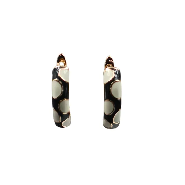 Black_&_White_Black_&_White_Polka_Dot_Painted_Hoop_With_Rose_Gold_Polish_For_Women_&_Girls.