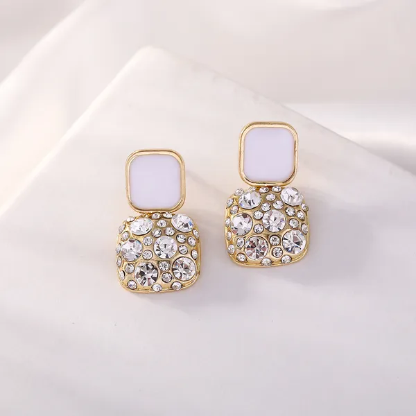 White_Shade_Fashionable_Stylish_Square_shape_White_zircon_studded_Korean__earring_for_Girls_&_Women,_Korean_Jewellery