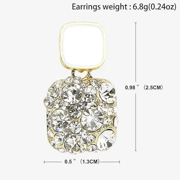 White_Shade_Fashionable_Stylish_Square_shape_White_zircon_studded_Korean__earring_for_Girls_&_Women,_Korean_Jewellery