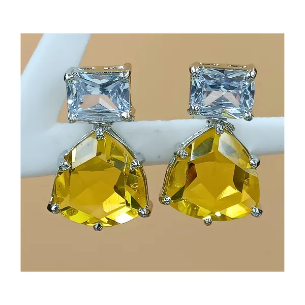 Yellow_Colour_Fine_Quality_Glass_Stone_Doublets_Stud_with_Silver_Plating_for_Women_&_Girls